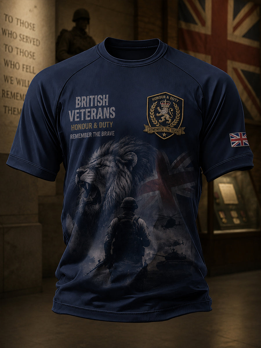 Men's Vintage Military-Inspired Graphic Raglan Short-Sleeve T-Shirt