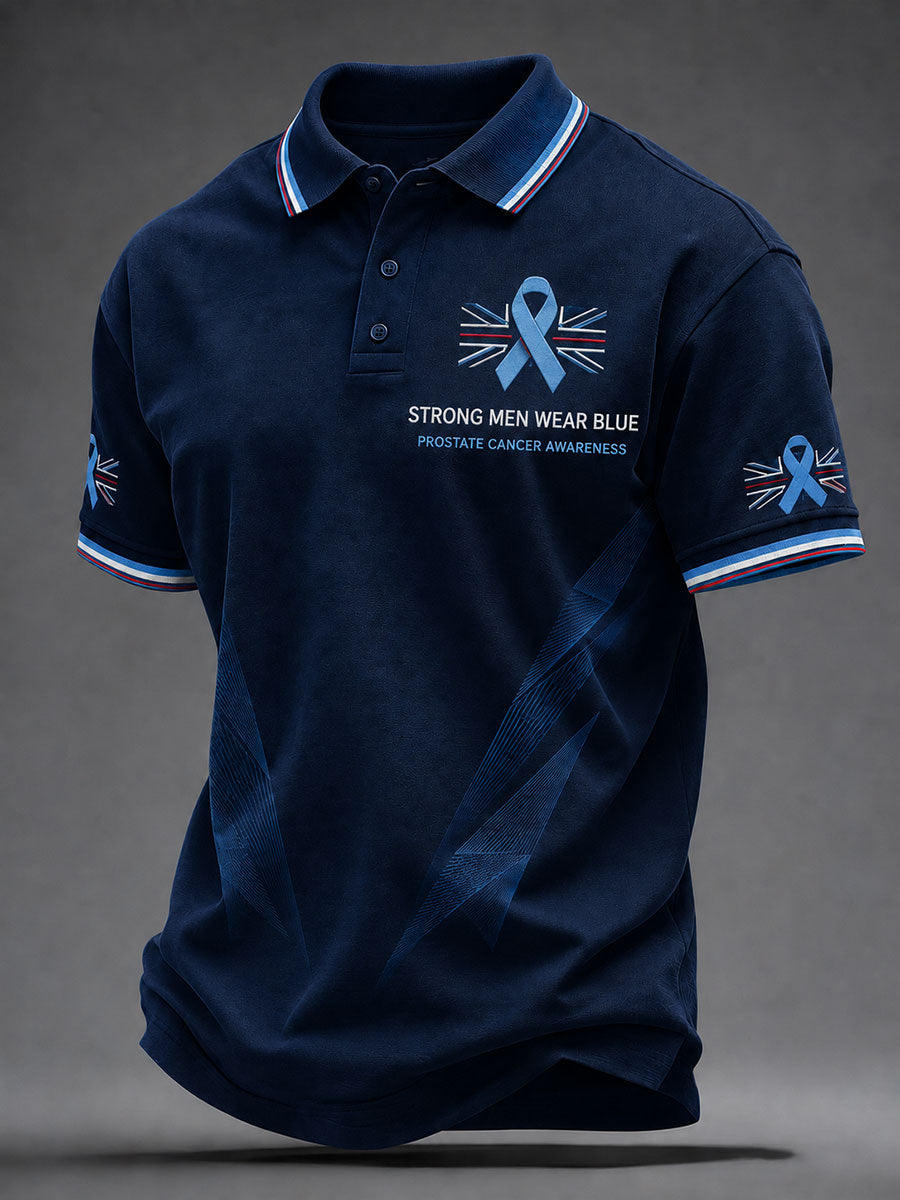 Men's Prostate Cancer Awareness Printed Casual Top