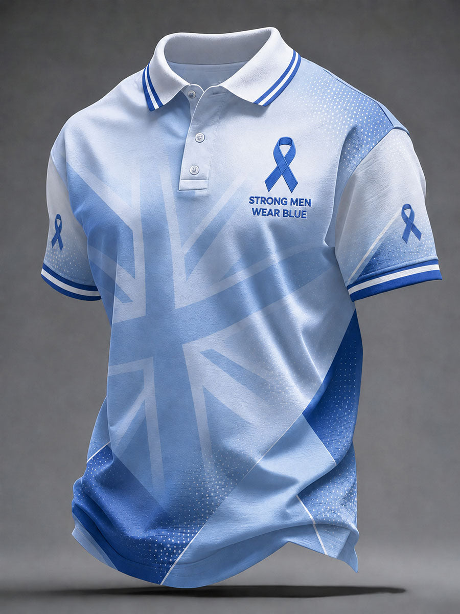 Men's Prostate Cancer Awareness Printed Casual Top