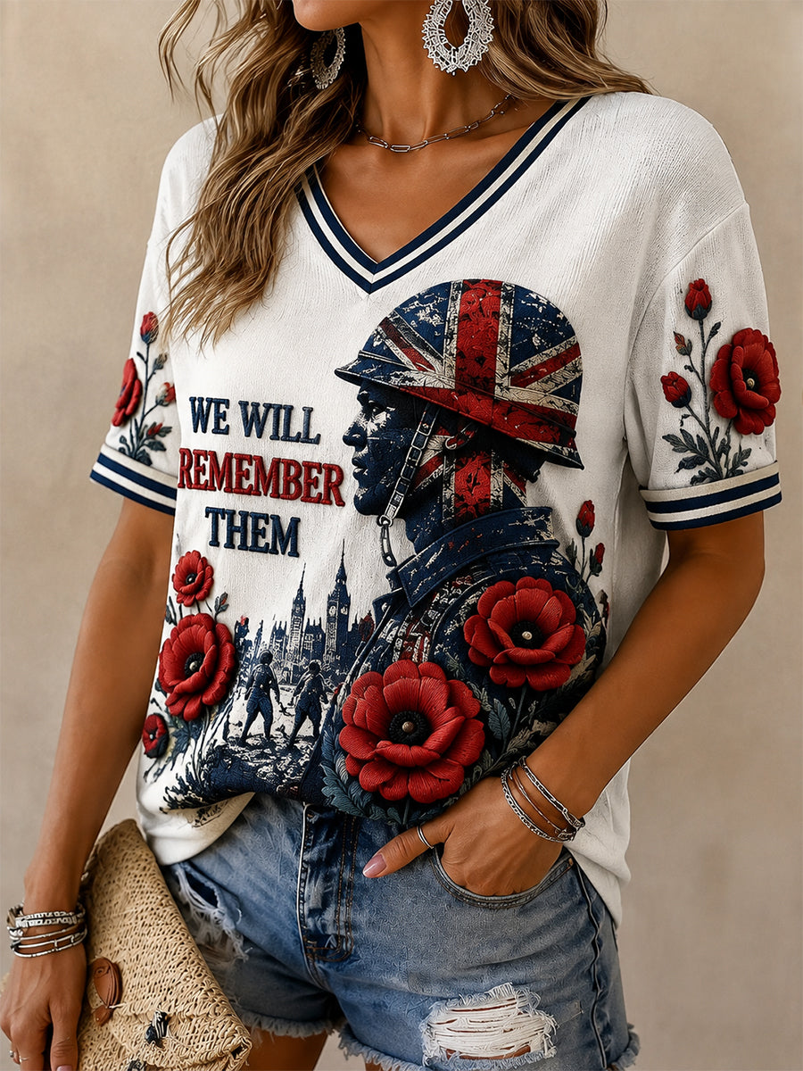 Women's Remembrance Day Lest We Forget Short Sleeves T-shirt