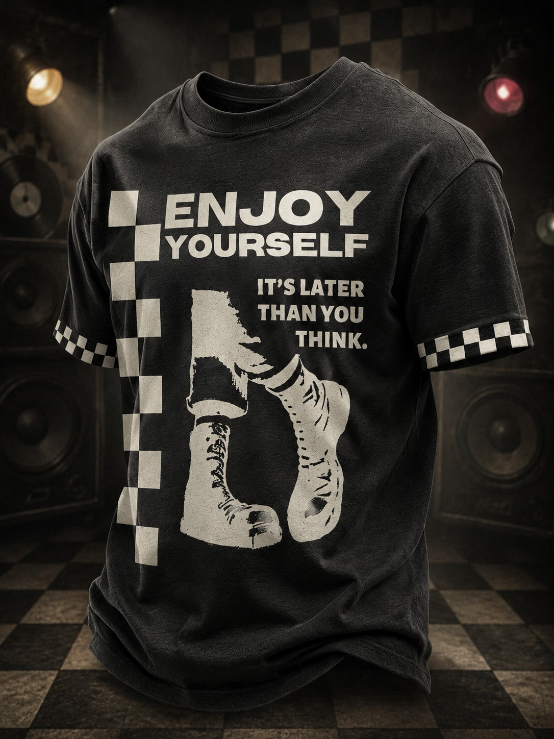 Men's Ska Revival Style Printed T-shirt