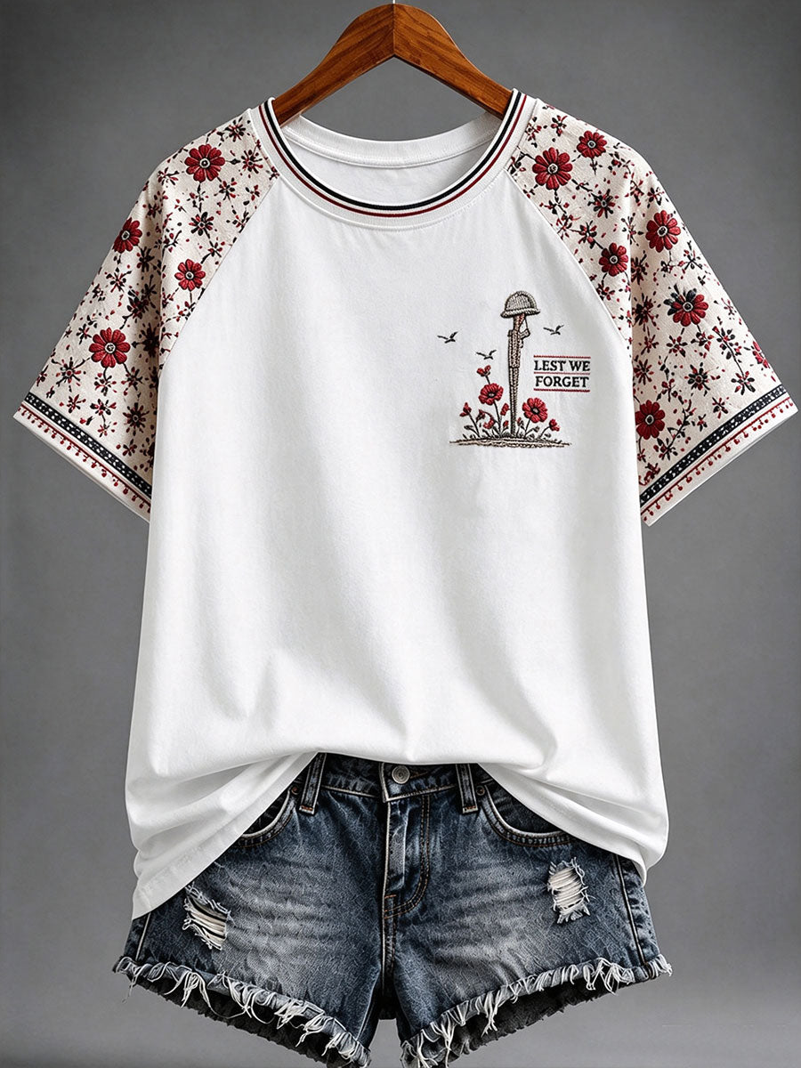 Women's Lest We Forget Print T-shirt
