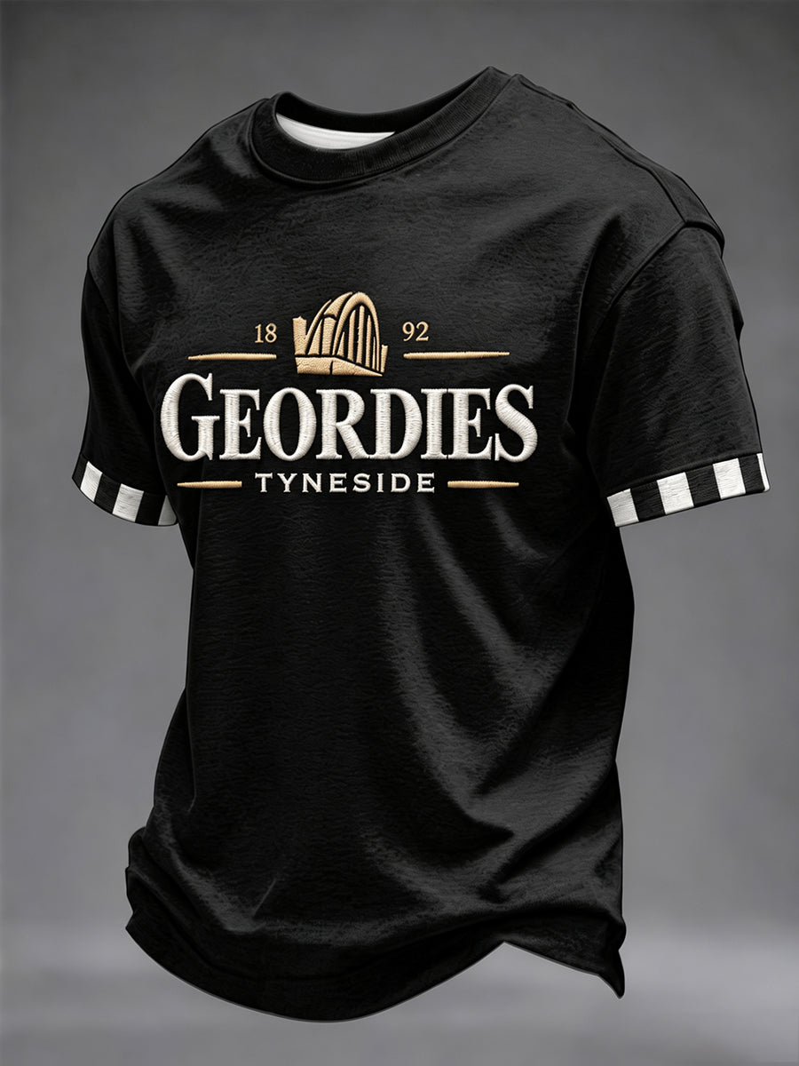 Men's Football Fan Print Geordie T-shirt