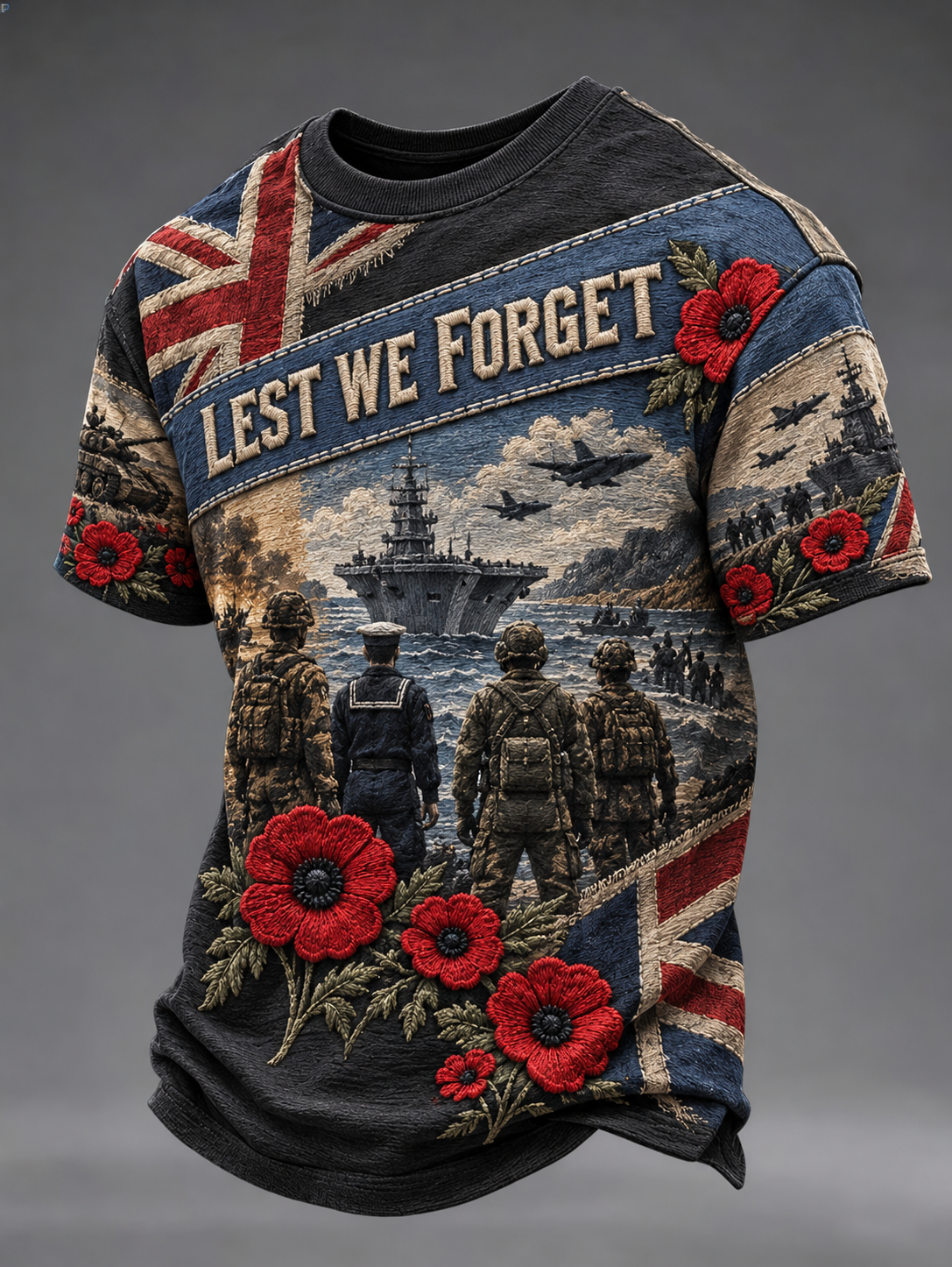 Men's Remembrance Day Lest We Forget Short Sleeves T-shirt