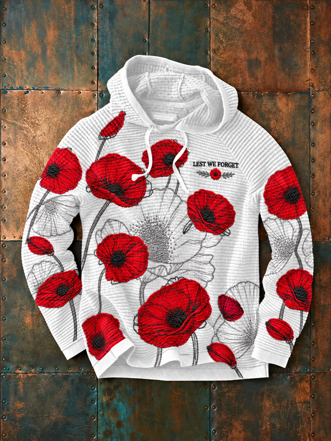 Men's Remembrance Day Lest We Forget French Terry Hoodie