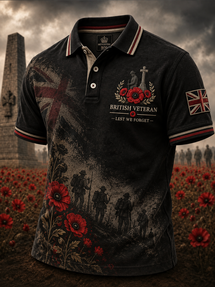 Men's British Veteran Printed polo shirt