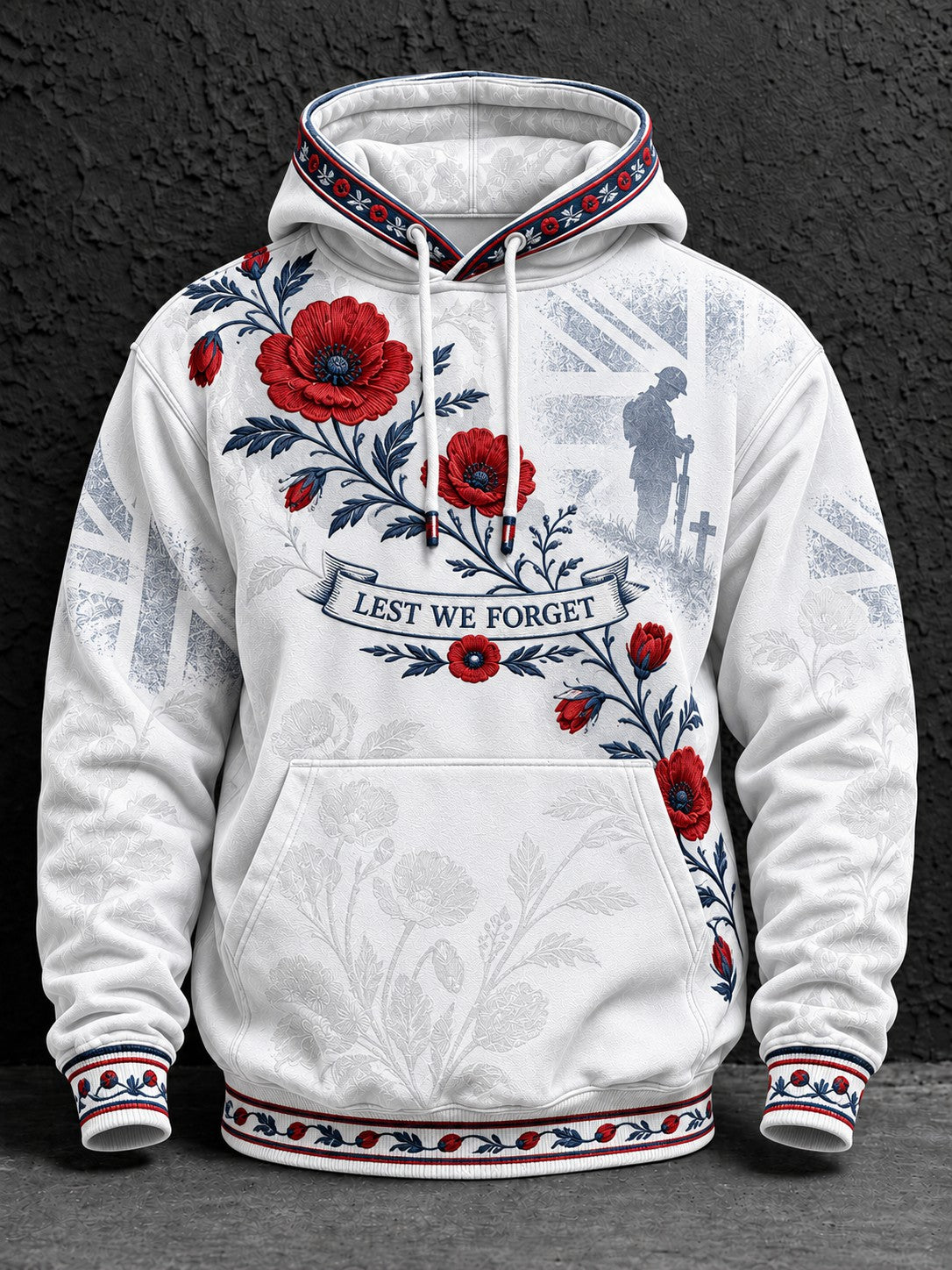Men's Lest We Forget Printed Hoodie