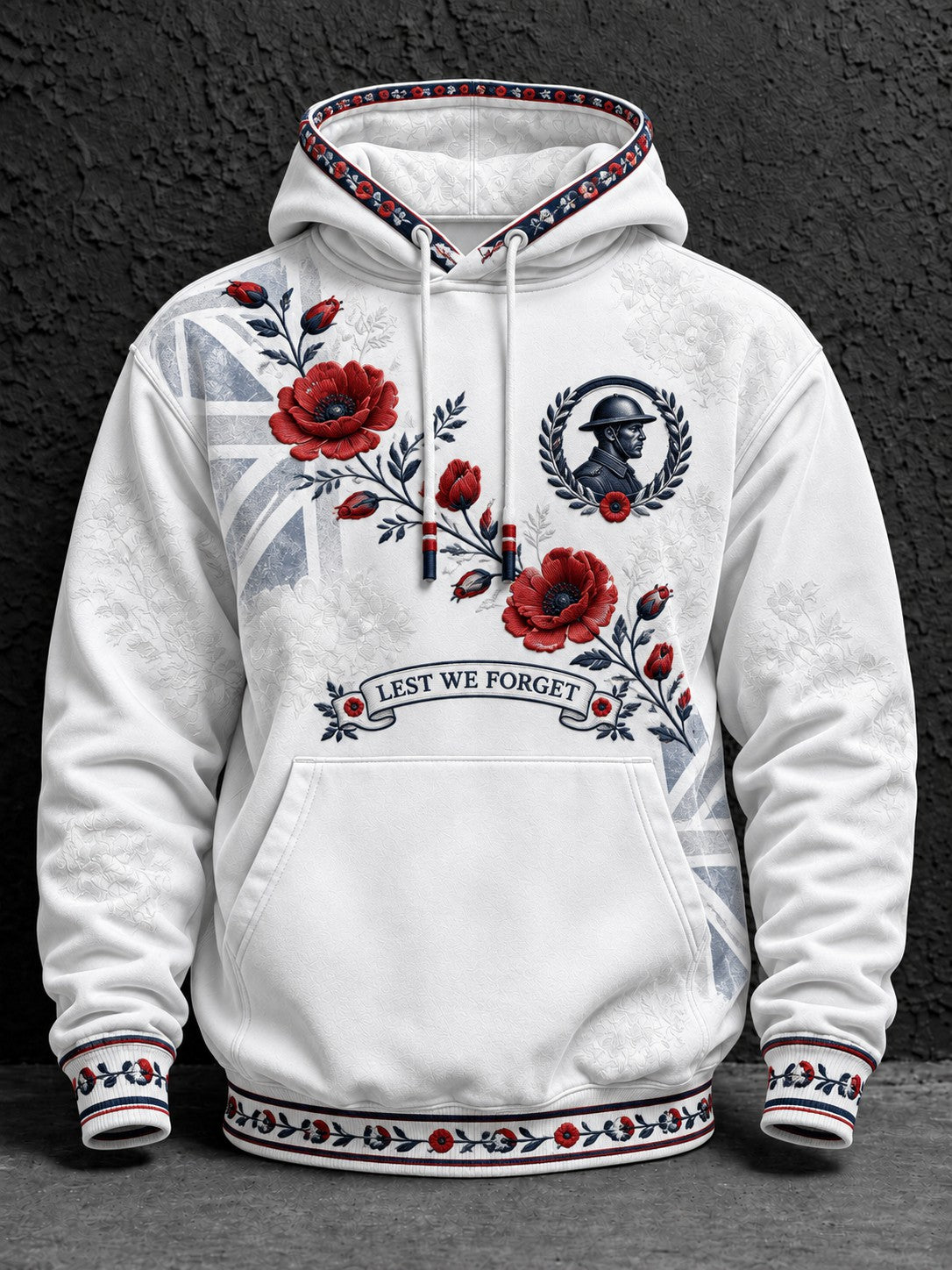 Men's Lest We Forget Printed Hoodie