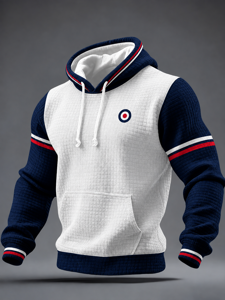 Men's Mods Culture UK Music Lover Printed Checkered Cotton Hoodie