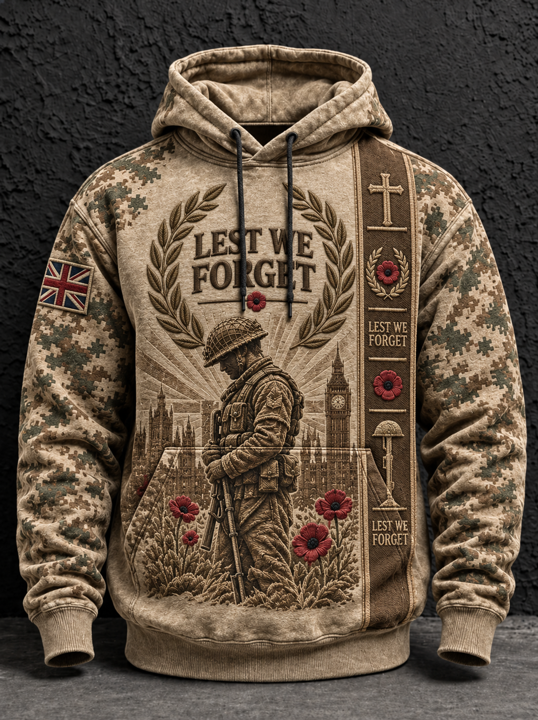 Men's Remembrance Day Lest We Forget Hoodie