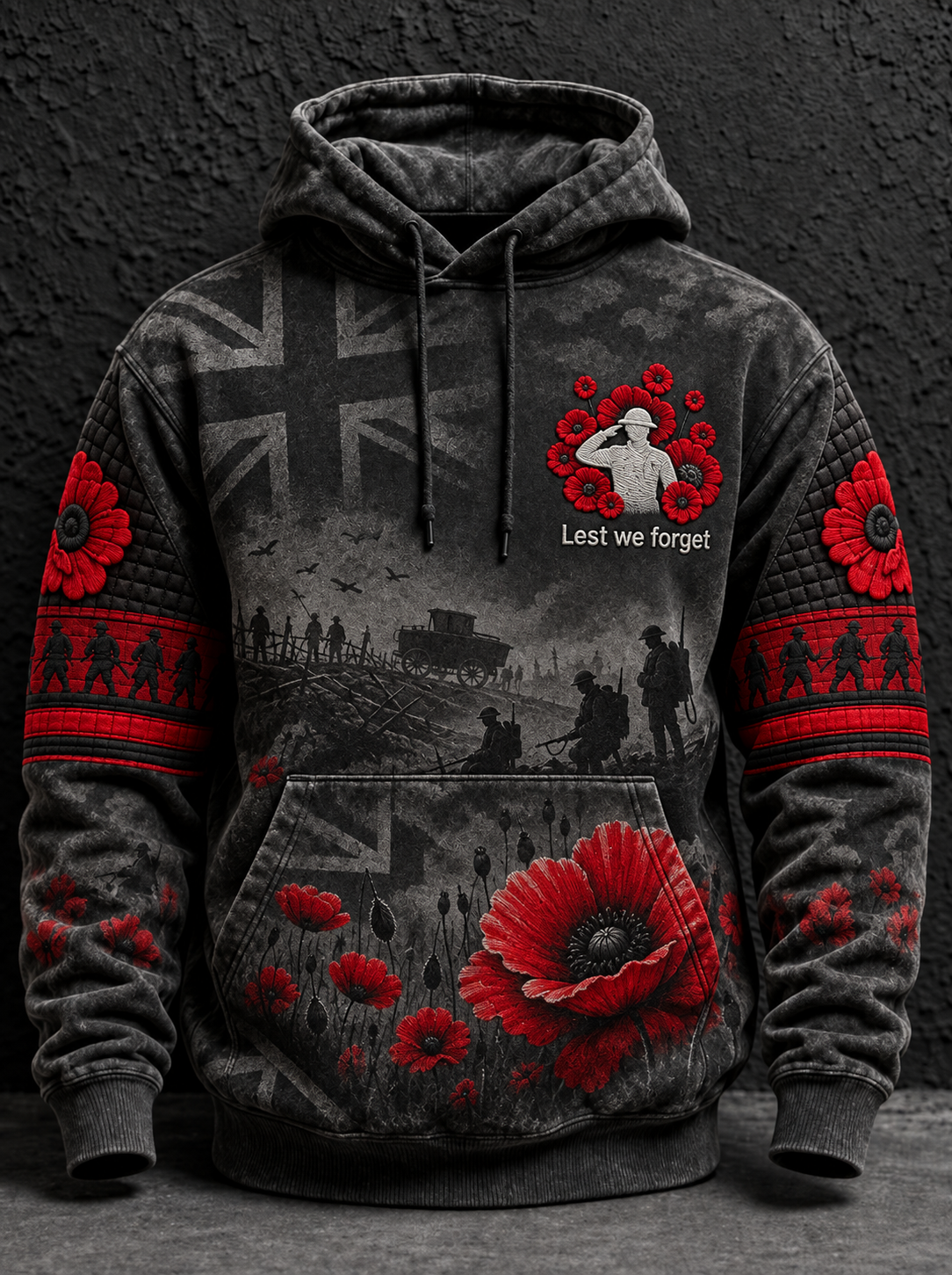Men's Remembrance Day Lest We Forget Hoodie