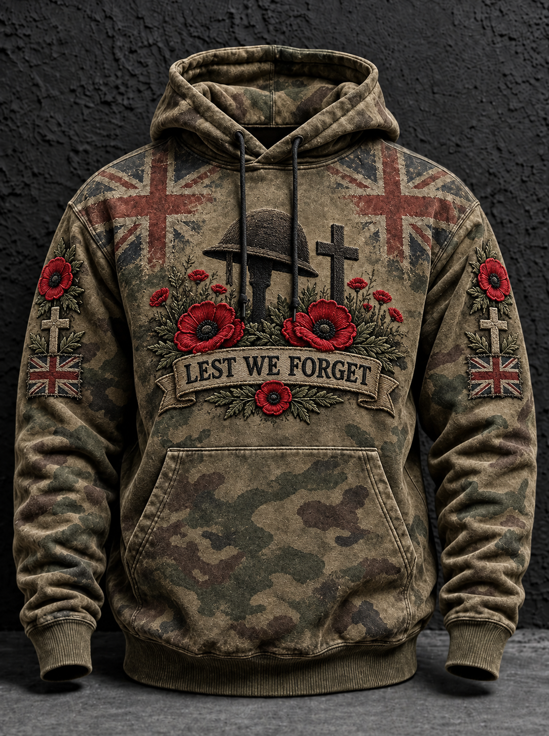 Men's Remembrance Day Lest We Forget Hoodie