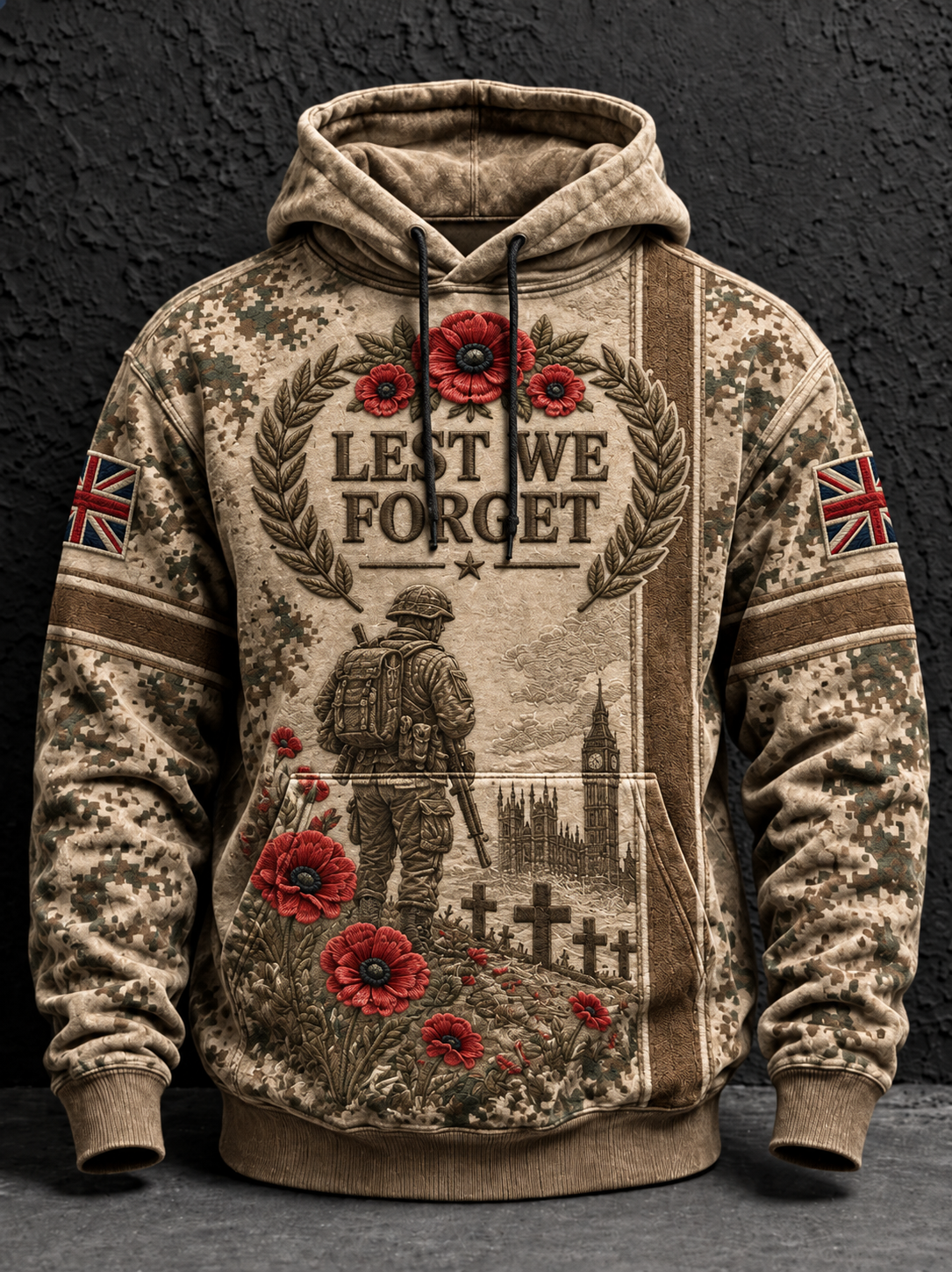 Men's Remembrance Day Lest We Forget Hoodie