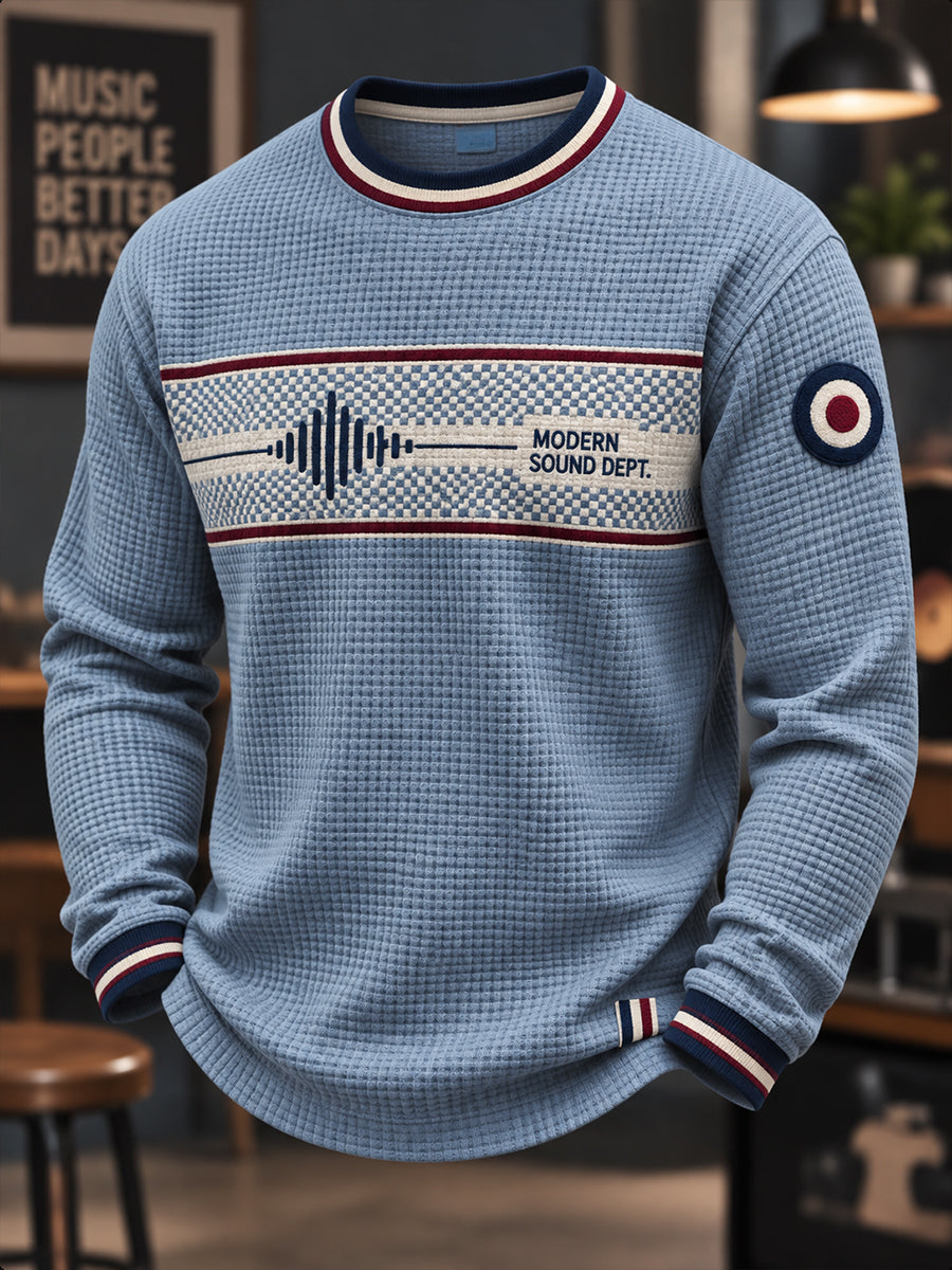 Men's Uk Paul Weller Mod Culture Waffle Long Sleeve T-Shirt
