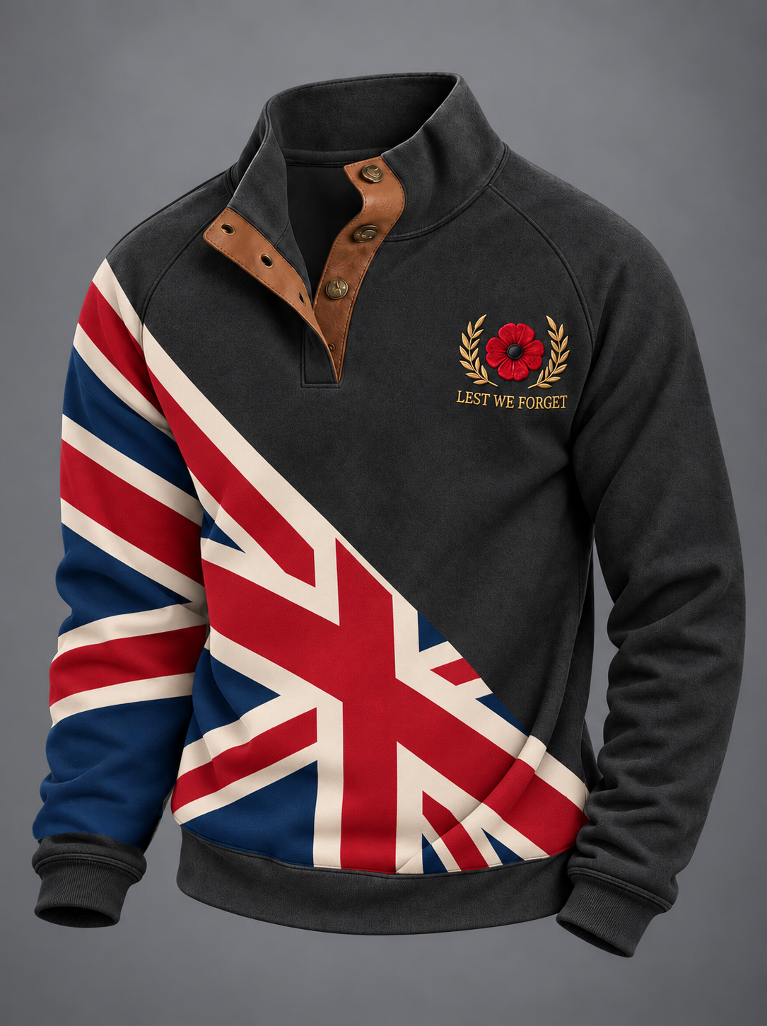 Men's Remembrance Day Four-button Hoodie