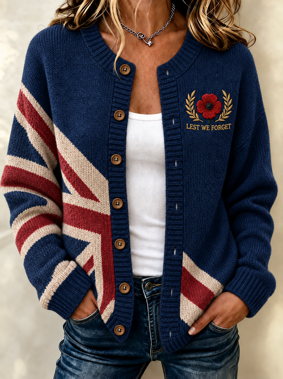 women's Remembrance Day Cardigan