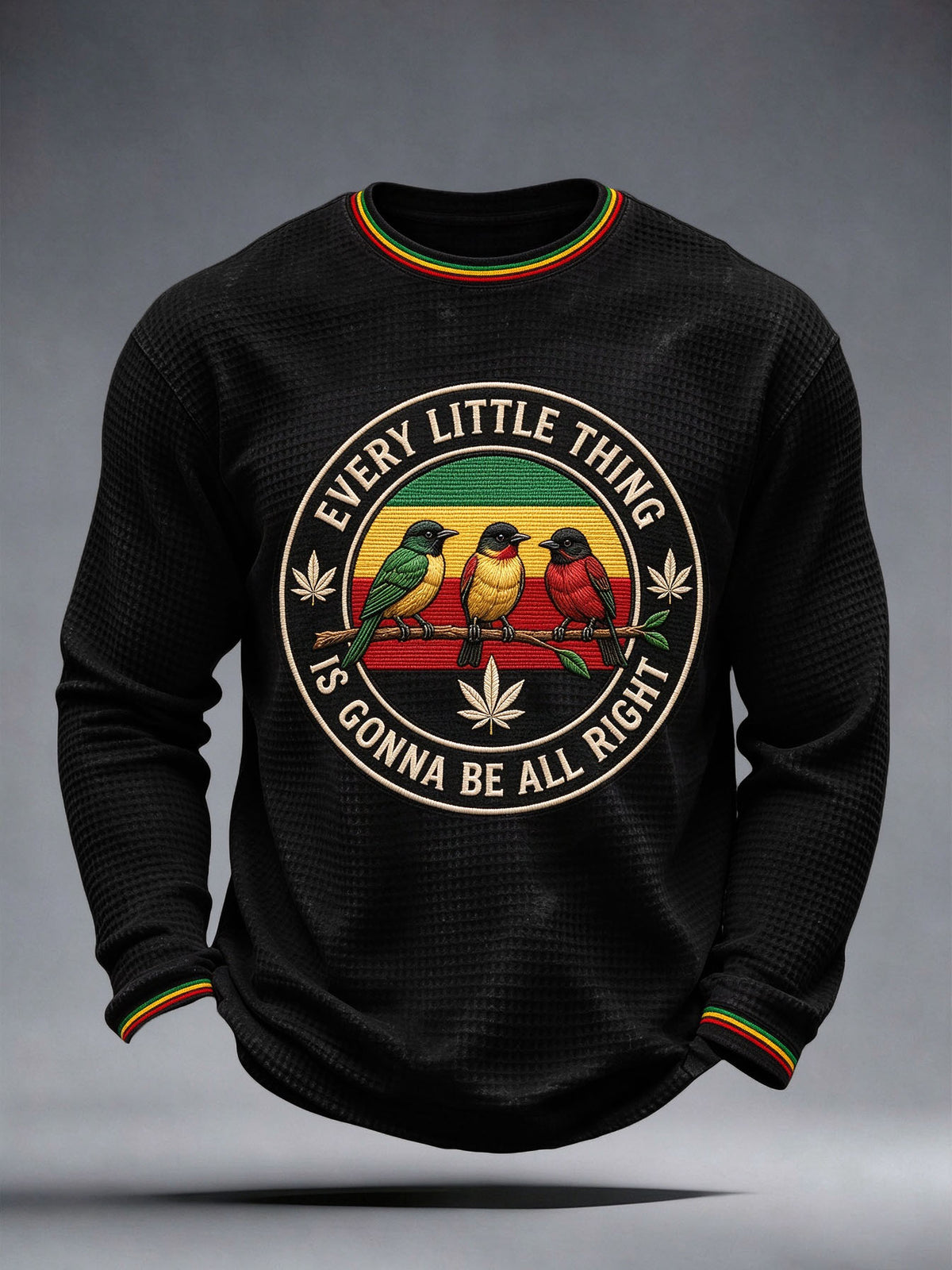 Men's Every Little Thing Is Gonna Be All Right Waffle T-Shirt