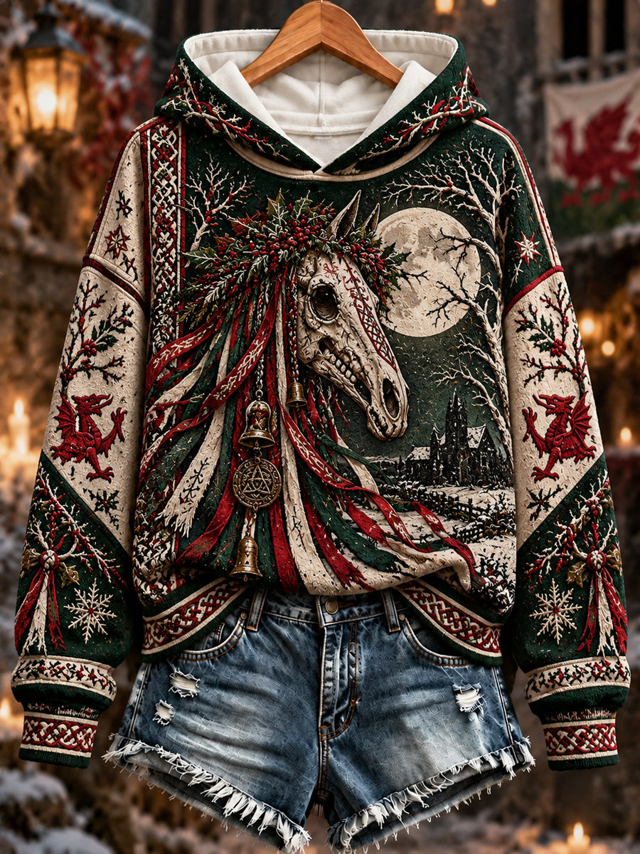 Women's Welsh Dragon Print Sweatshirt
