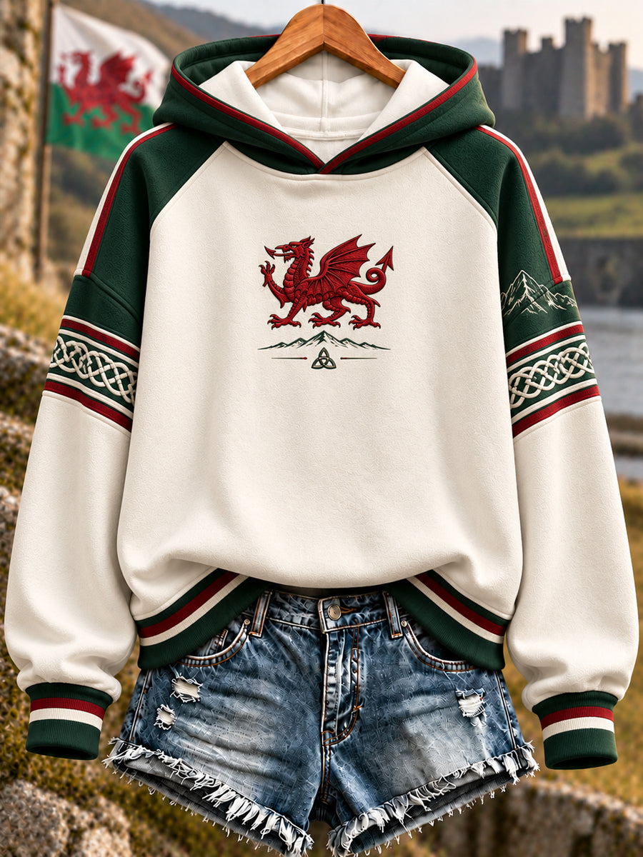 Women's Welsh Dragon Print Sweatshirt
