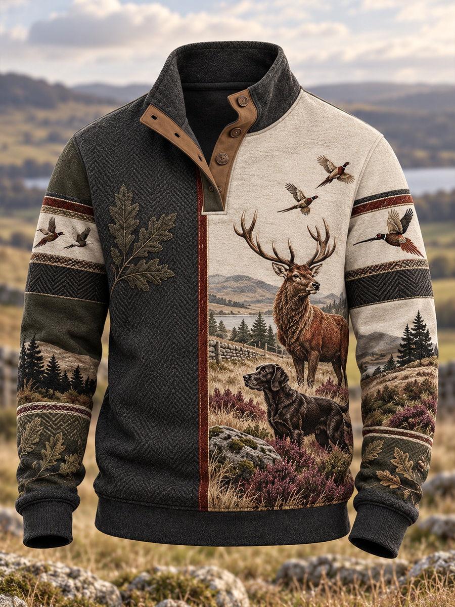 Men's Hunting Season Culture Four-Button Hoodie
