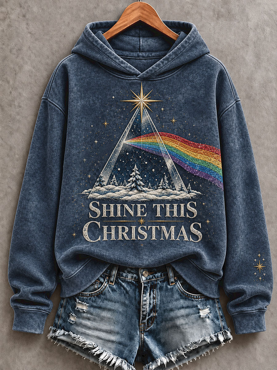 Women's UK Music Lover Christmas Art Printed Sweatshirt