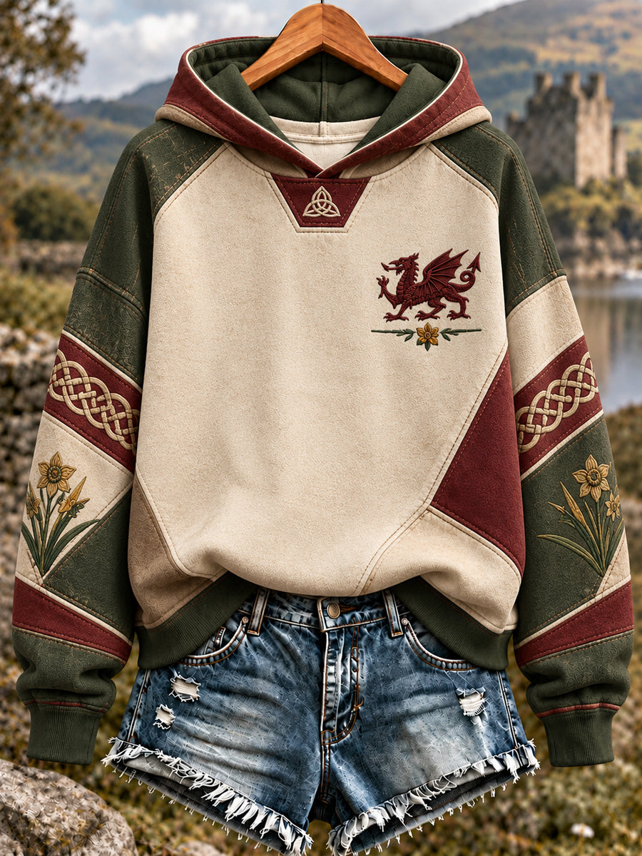 Women's Welsh Dragon Print Sweatshirt