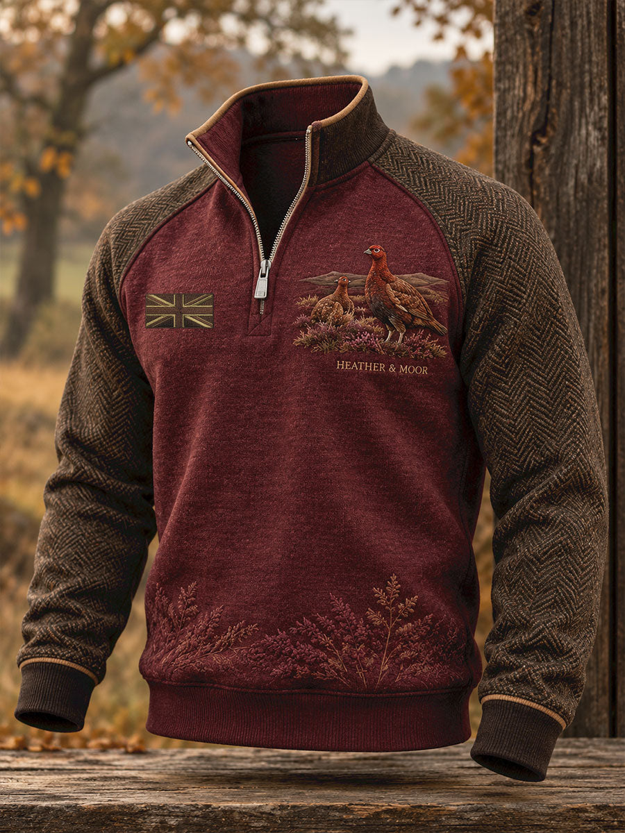 Men's Vintage UK Hunting Season Art Printed Sweatshirt