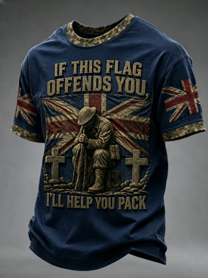 Men's IF THIS FLAG OFFENDS YOU I'LL HELP YOU PACK Tee