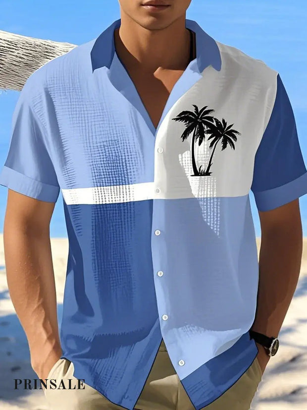 Men’s Hawaii Beach Vacation Print Casual Shirt As picture / S