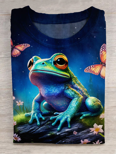 Unisex Frog Art Print Casual T-Shirt