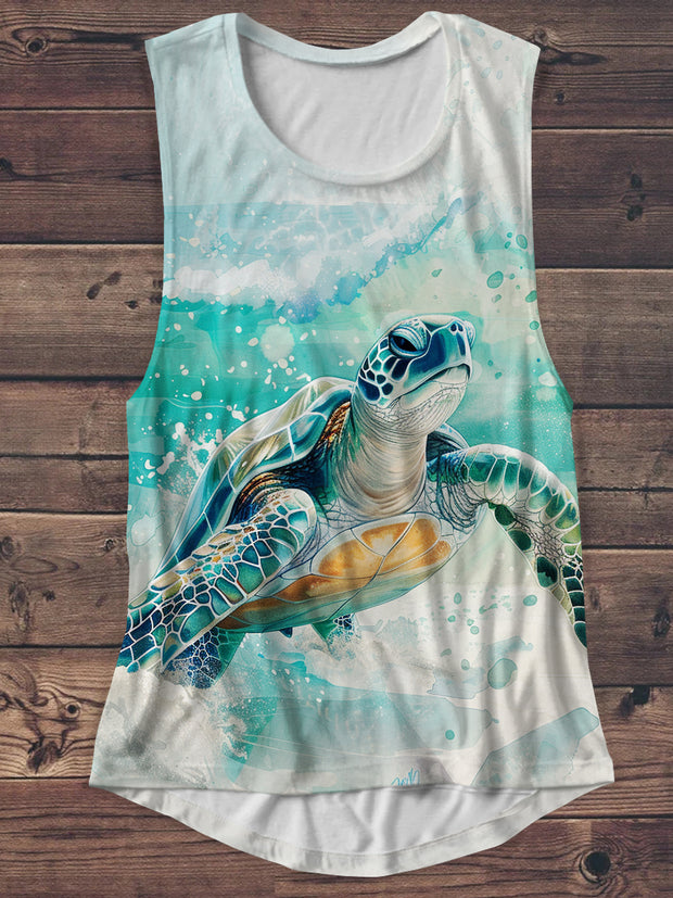 Unisex Baby Turtle Abstract Print Camisole top