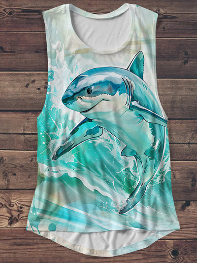 Unisex Baby Shark Abstract Print Camisole top