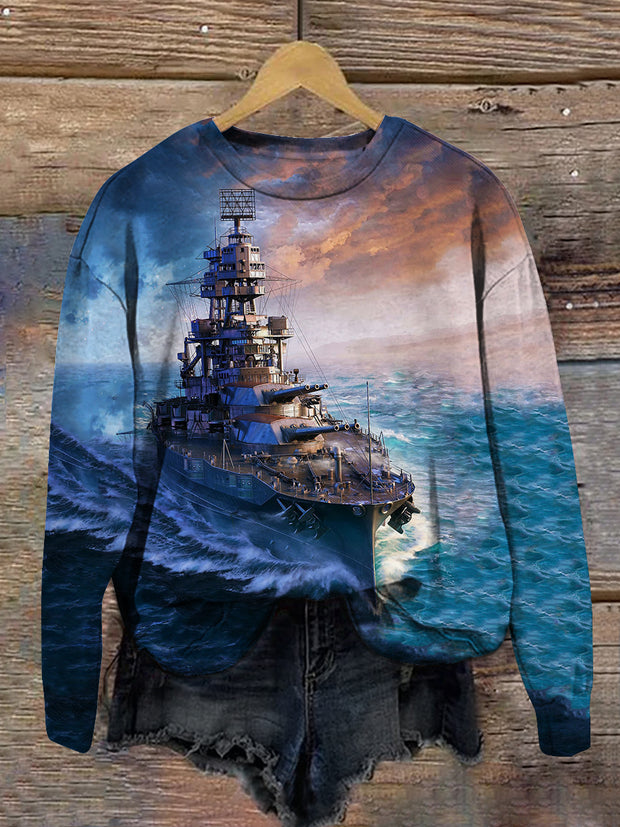 Unisex Ocean Cruiser Art Print Short Sleeve Casual T-Shirt