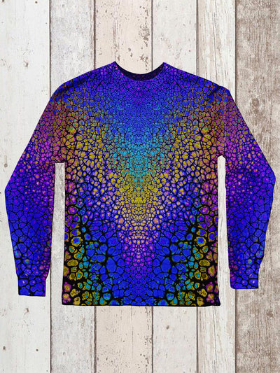 Colorful Graphic Art Print Unisex Round Neck Long Sleeve Casual T-Shirt