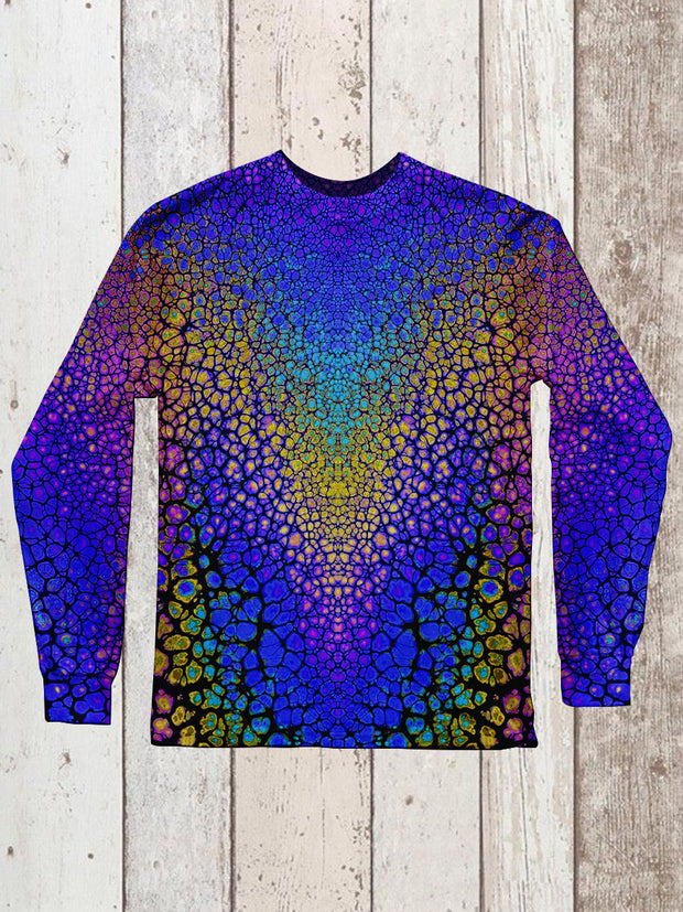 Colorful Graphic Art Print Unisex Round Neck Long Sleeve Casual T-Shirt