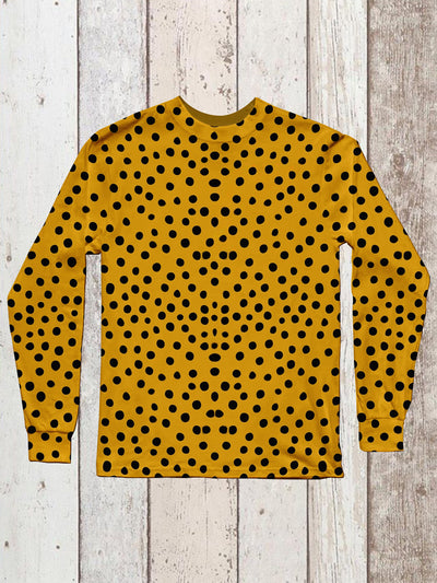 Polka Dot Art Print Casual Long Sleeve T-Shirt