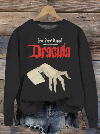 Unisex Halloween Vampire Print Casual Sweatshirt