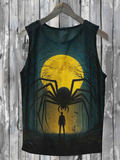 Halloween Spider Print Casual Vest Top