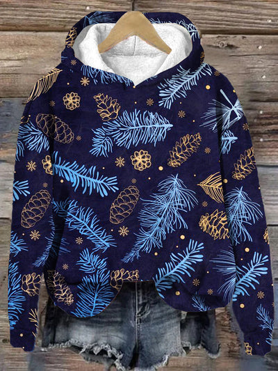 Unisex Christmas Tree Pine Nuts Print Casual Sweatshirt