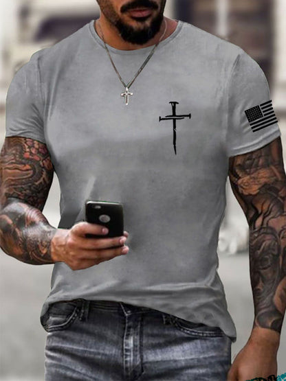 Men's Jesus The Way The Truth The Life John 14:6 Christian Cross Short Sleeve T-shirt