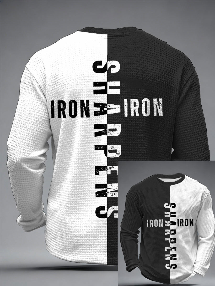 Men's Iron Sharpens Iron Waffle Long Sleeve T-Shirt