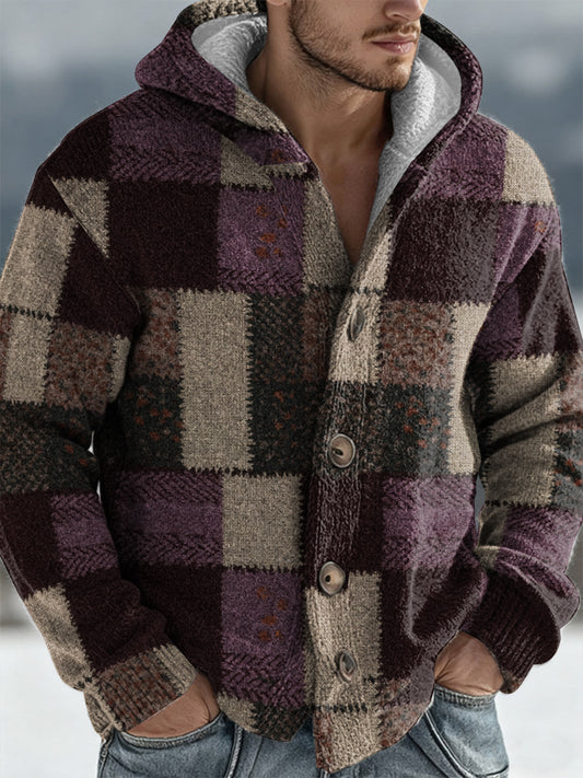 Men's Wear Geometric Art Cardigan