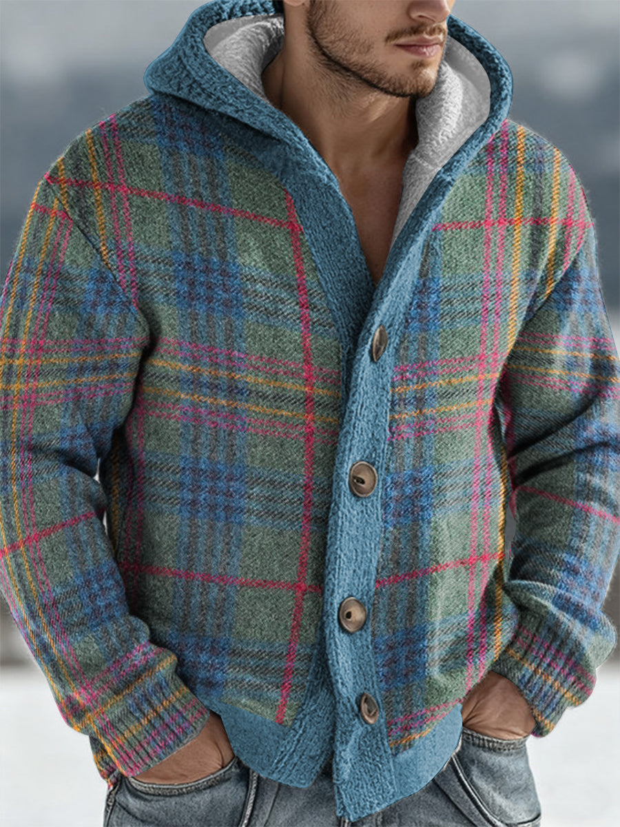 Men's Wear Geometric Art Cardigan