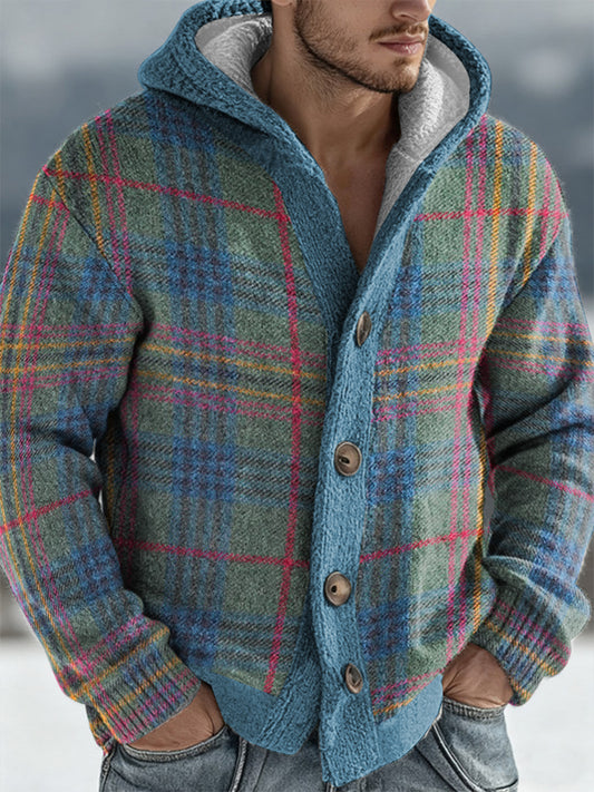 Men's Wear Geometric Art Cardigan