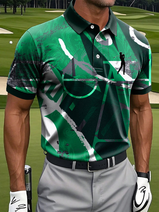 Men's Vintage-Inspired Artistic Casual Golf Polo Shirt