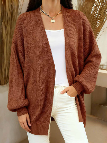 Women's Simple Solid Color Cozy Knit Cardigan