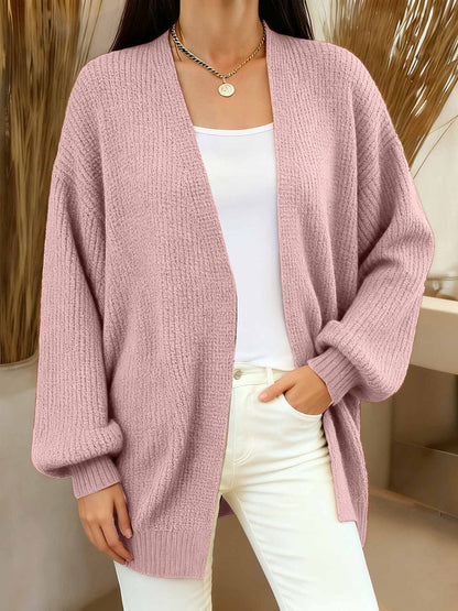 Women's Simple Solid Color Cozy Knit Cardigan