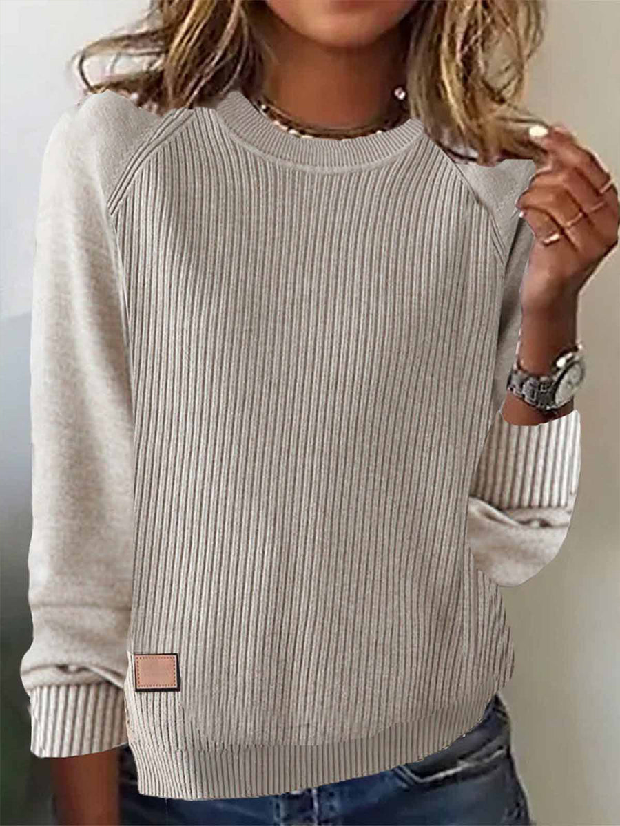 Women's Simple Solid Color Cozy Knit Sweater