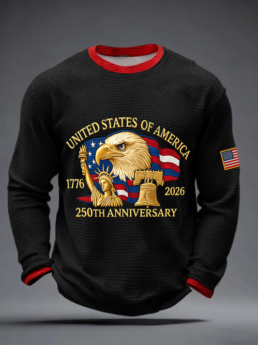 Men's USA 250th Anniversary Print Waffle T-Shirt