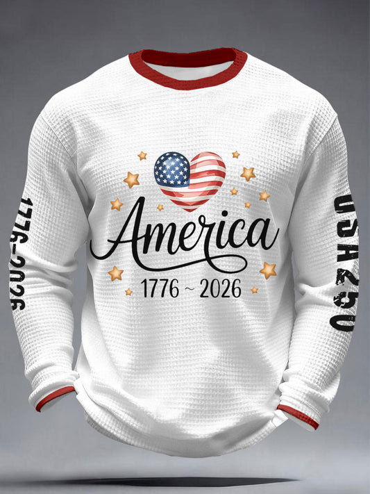 Men's 250 Years 1776-2026 Waffle T-Shirts